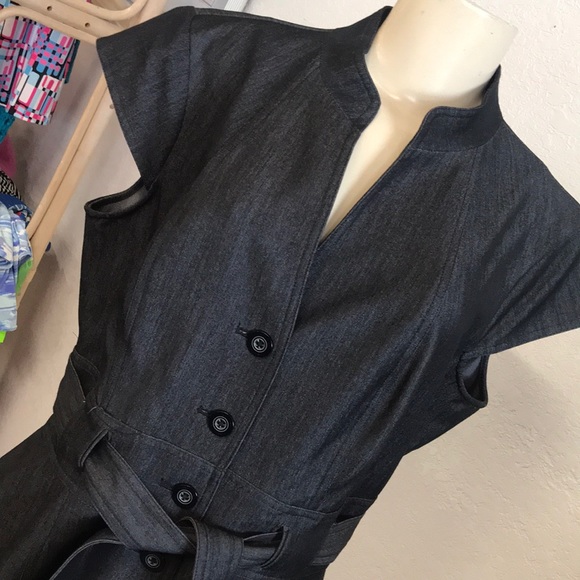 Calvin Klein black jeans and button down dress - Picture 6 of 8